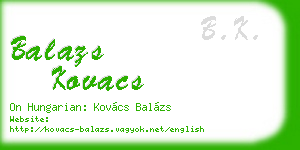 balazs kovacs business card