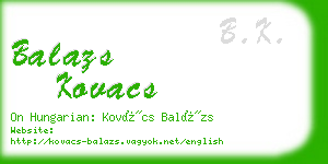 balazs kovacs business card